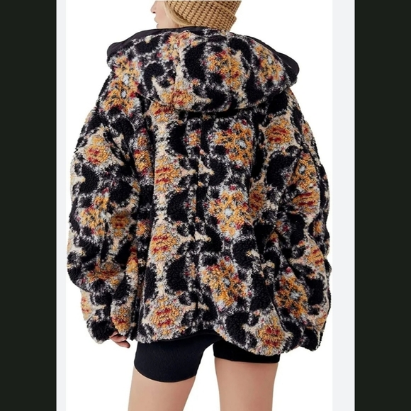 Free People Movement NWT Elevation Reversible Fleece Hooded Jacket Large - Picture 14 of 16